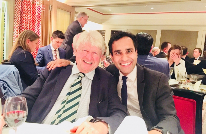 Stanley Johnson and Rehman Chishti MP