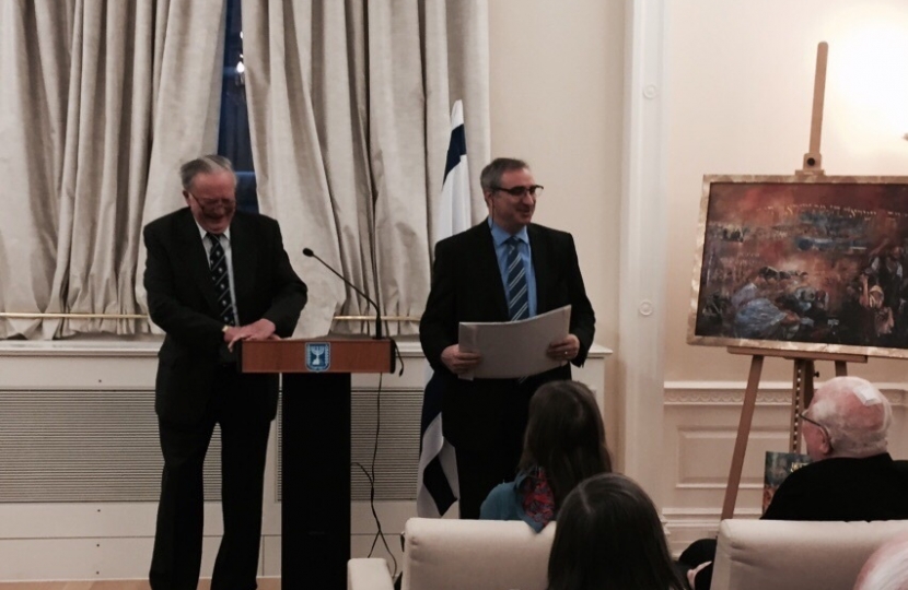 Sir Ronald Halstead CBE and Deputy Ambassador of Israel