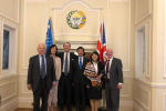 Gordon Toland with Uzbekistan Ambassador and Bota Hopkinson